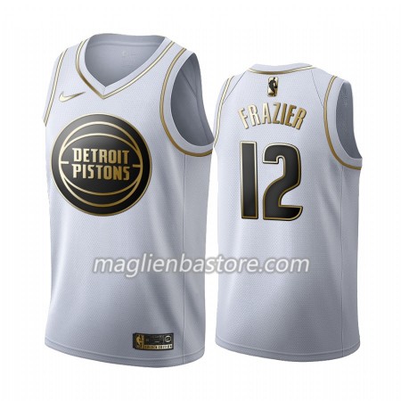 Maglia NBA Detroit Pistons Tim Frazier 12 Nike 2019-20 Bianco Golden Edition Swingman - Uomo